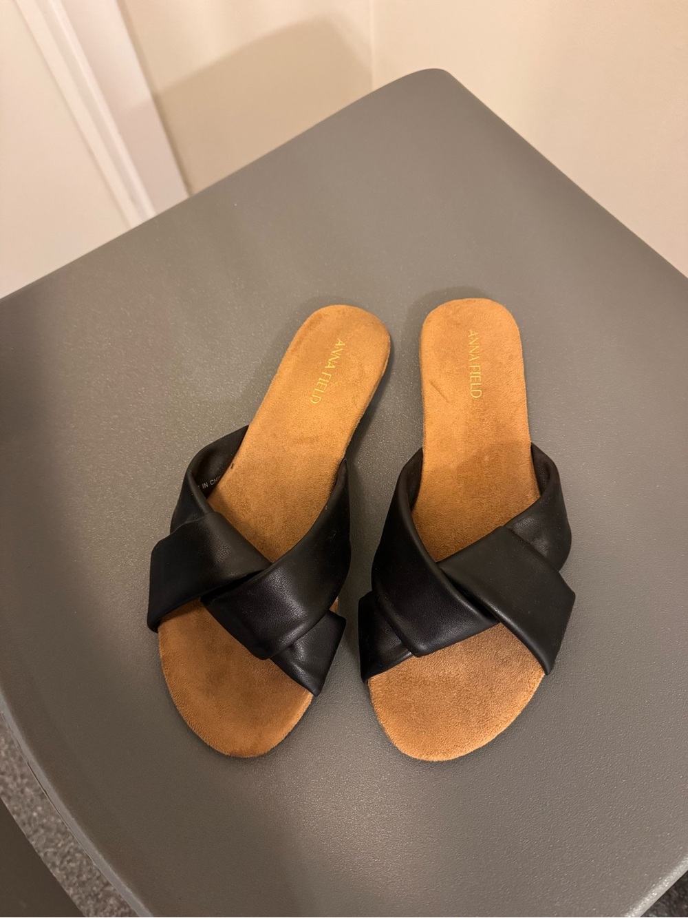 Black Slide Sandals